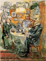 George Grosz - Political Conversation. The Coffee House